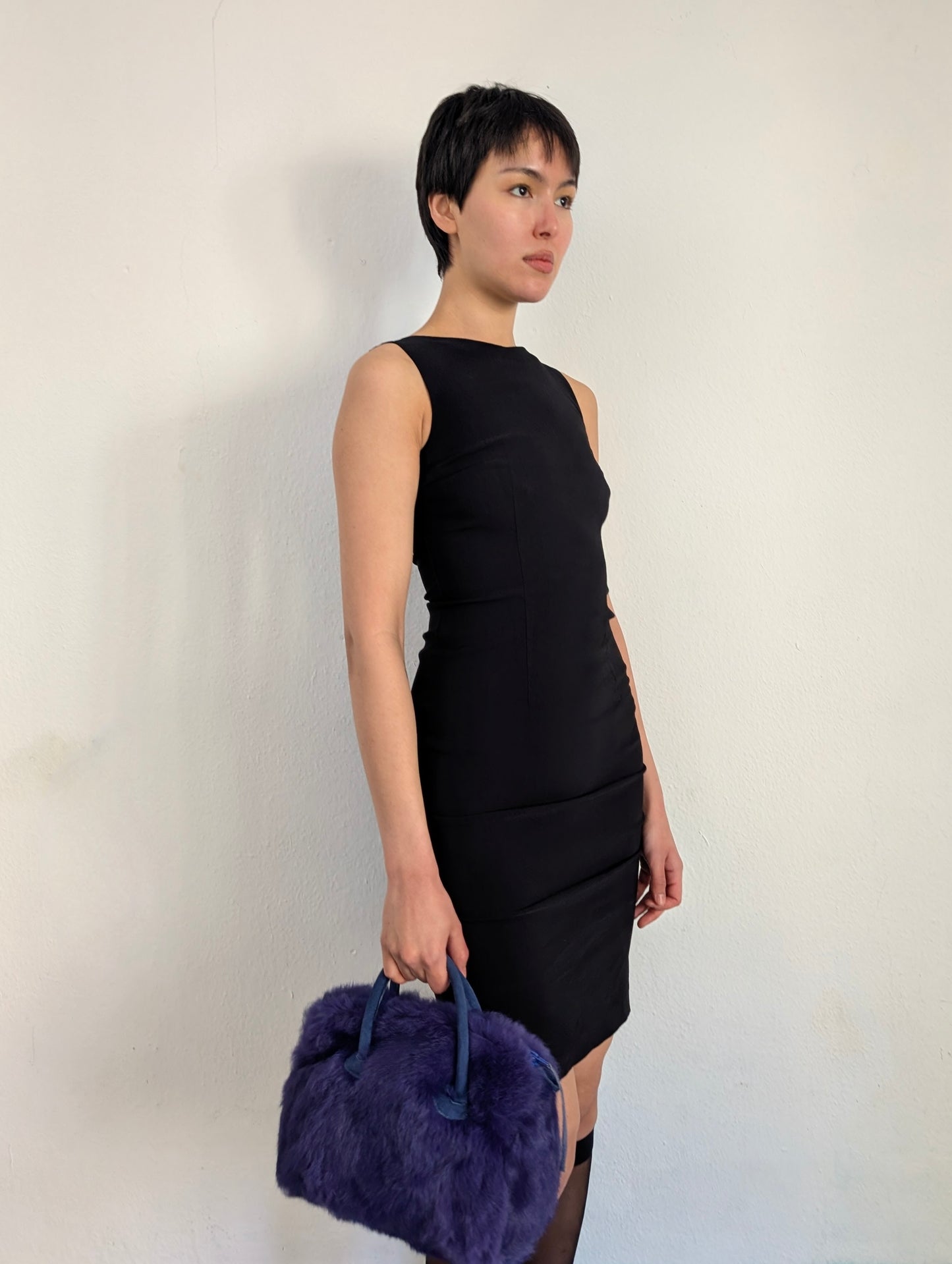 Denny Rose Lace-Up Back Dress