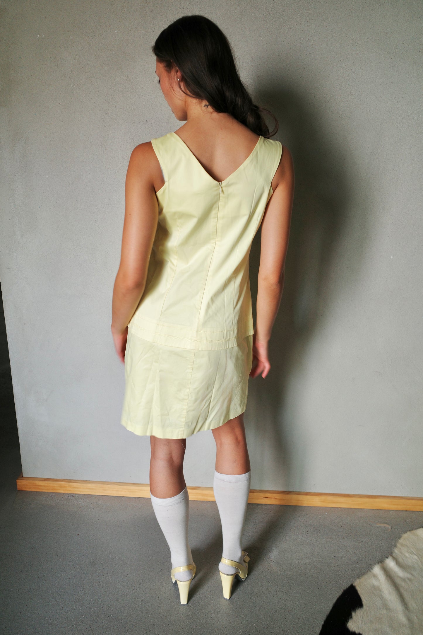 60s INSPIRED BUTTERYELLOW DRESS