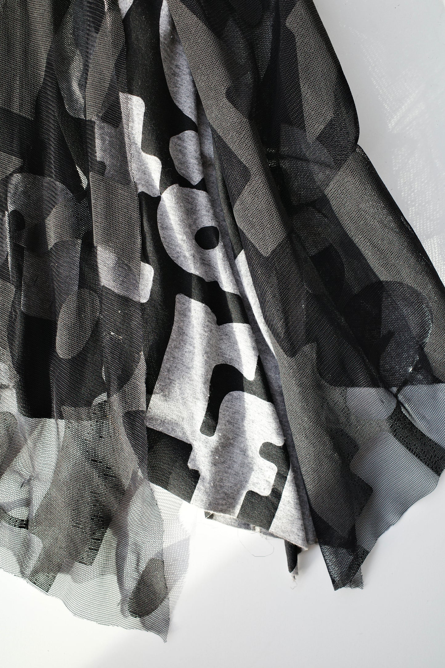 ANNA PIANURA MESH PRINT SKIRT