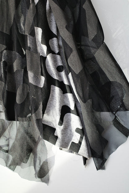 ANNA PIANURA MESH PRINT SKIRT