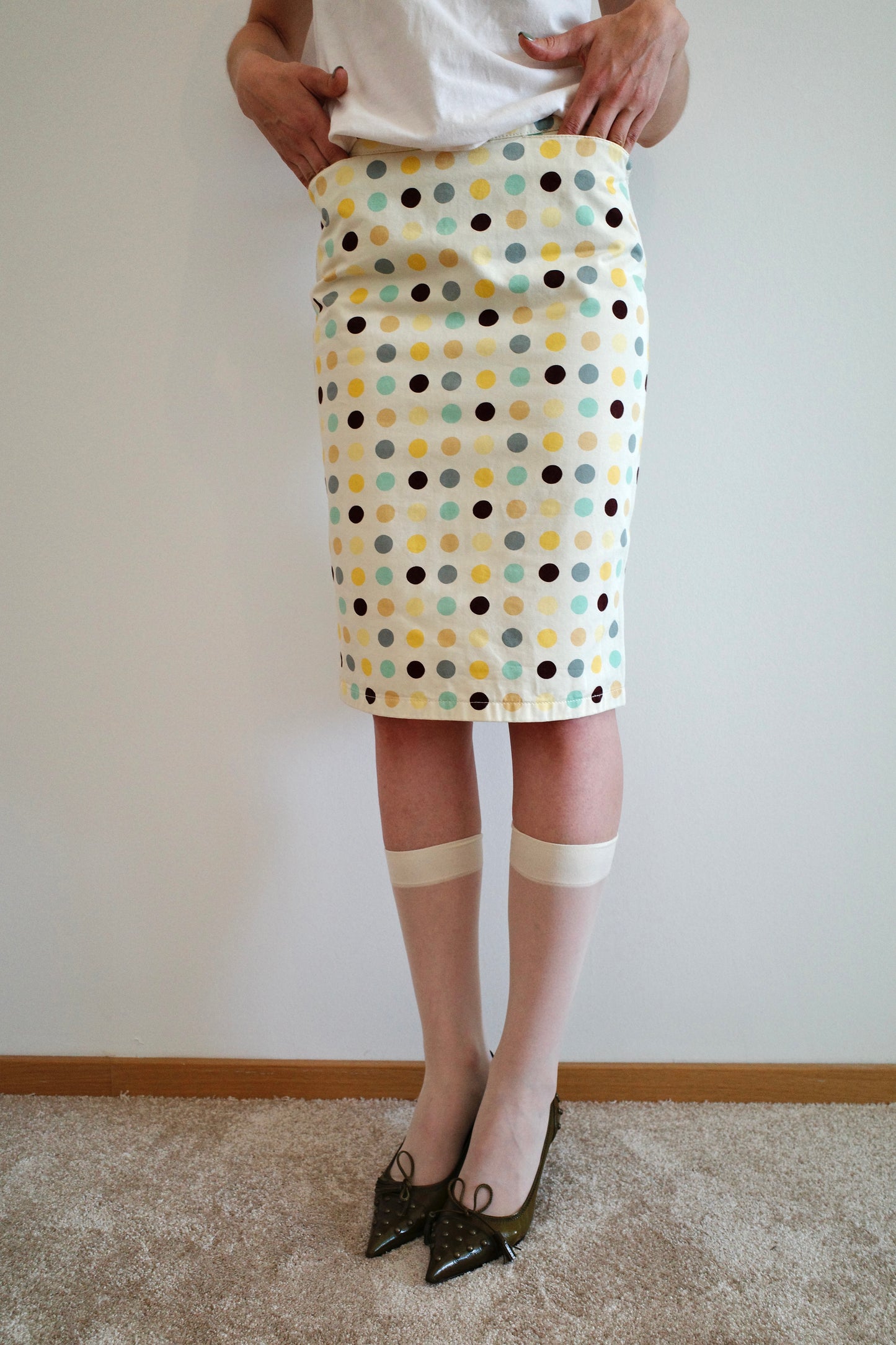 Prada Polka Dot Pencilskirt
