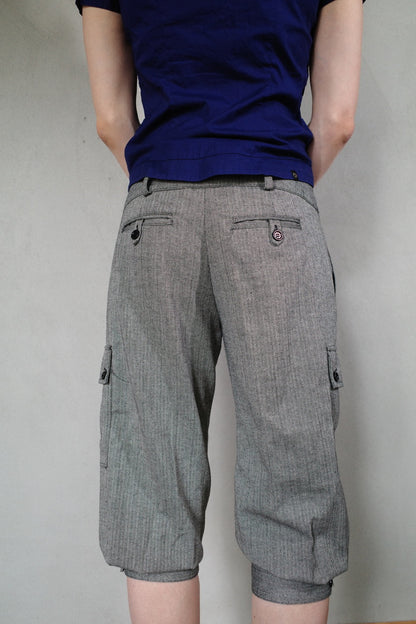 SHIMMERY VISCOSE CAPRI PANTS