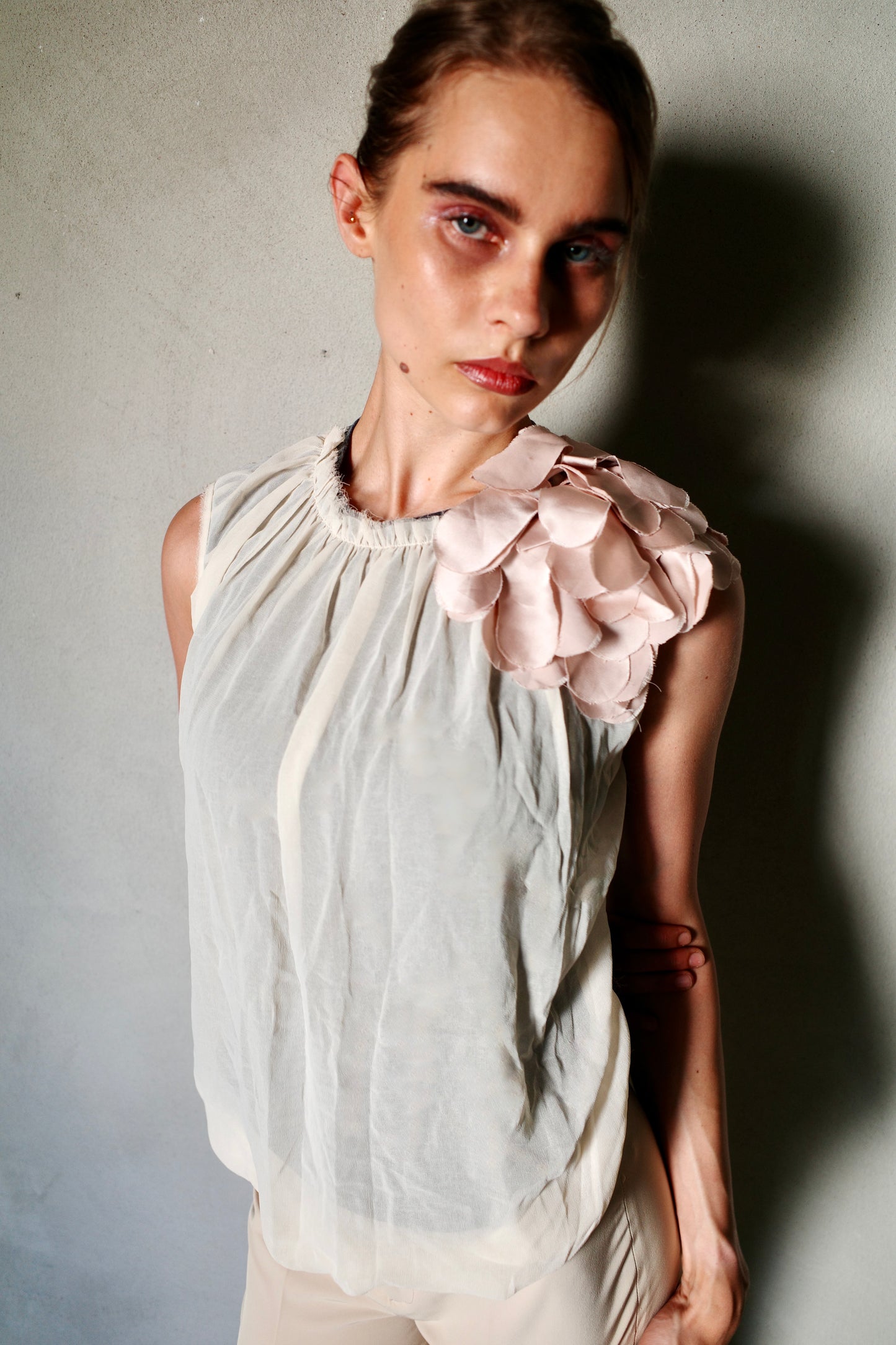 LANVIN F/W 2004 SILK FLOWER TOP