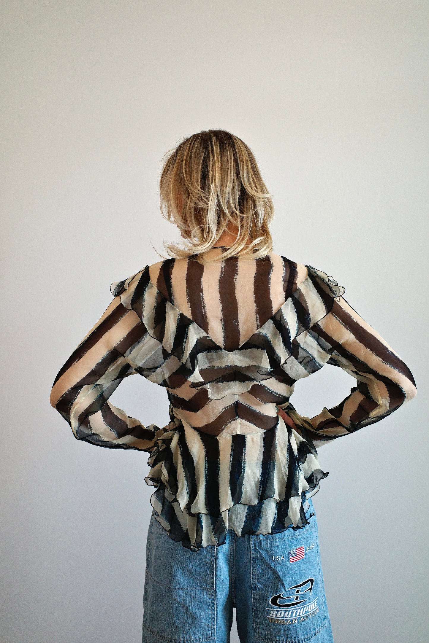 ALBERTA FERETTI CHIFFON BLOUSE