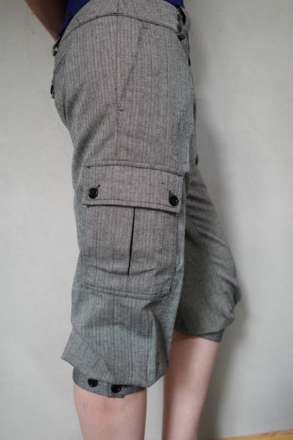 SHIMMERY VISCOSE CAPRI PANTS