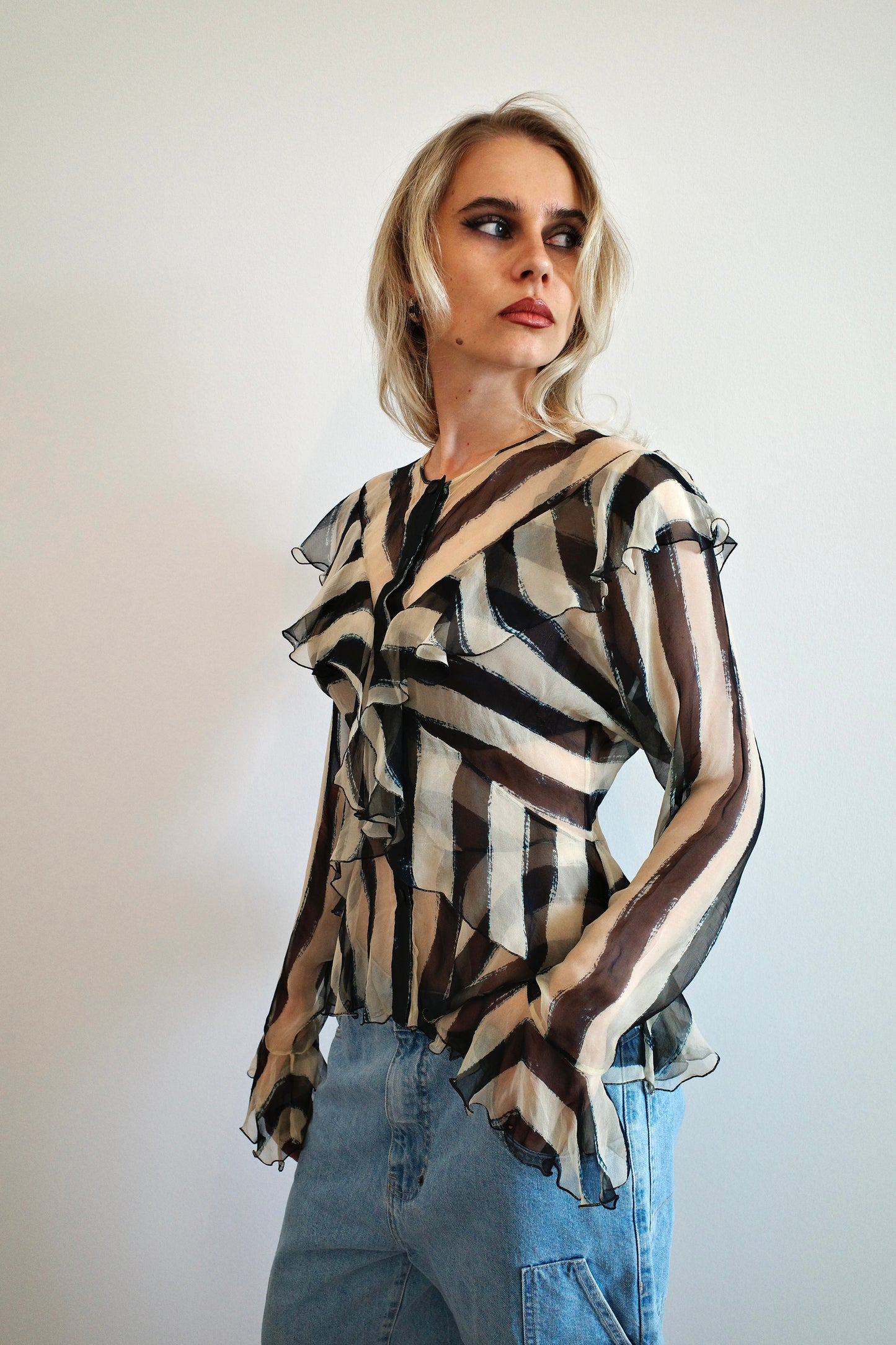 ALBERTA FERETTI CHIFFON BLOUSE