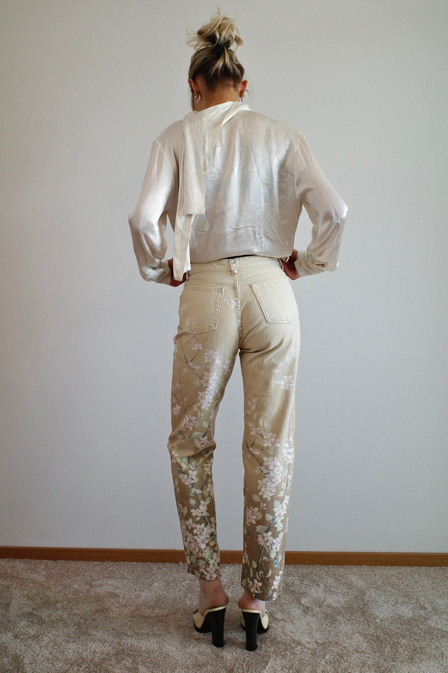 ROBERTO CAVALLI CHERRYBLOSSOM PANTS 90s