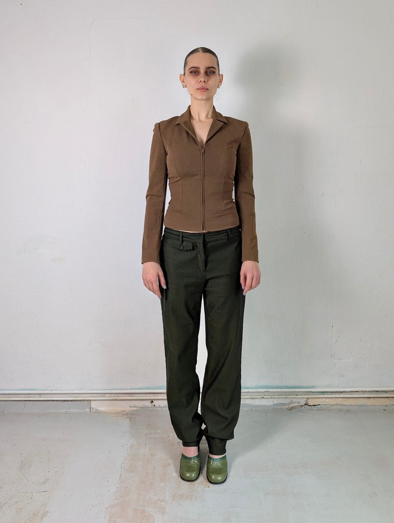 DOLCE & GABBANA OLIVE PANTS