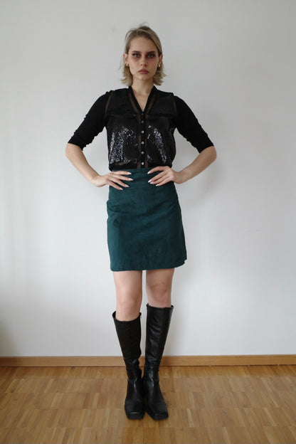 SUEDE LEATHER MINI SKIRT