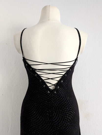 Lace-Up Camisole Dress