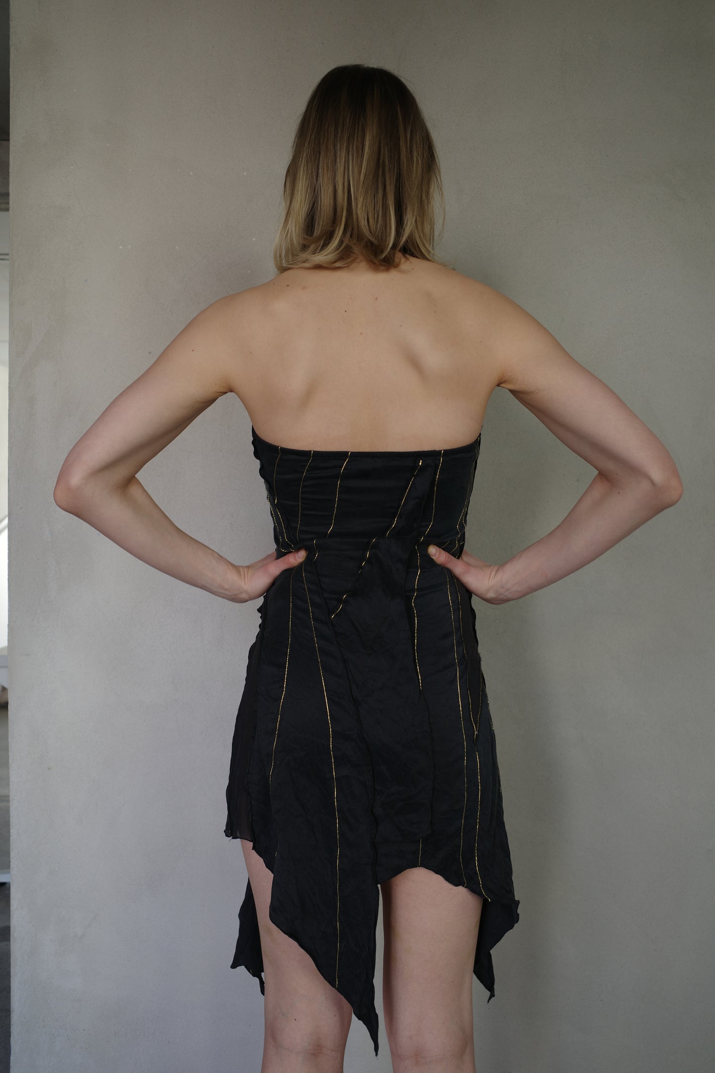 PURE SILK HALTERNECK DRESS