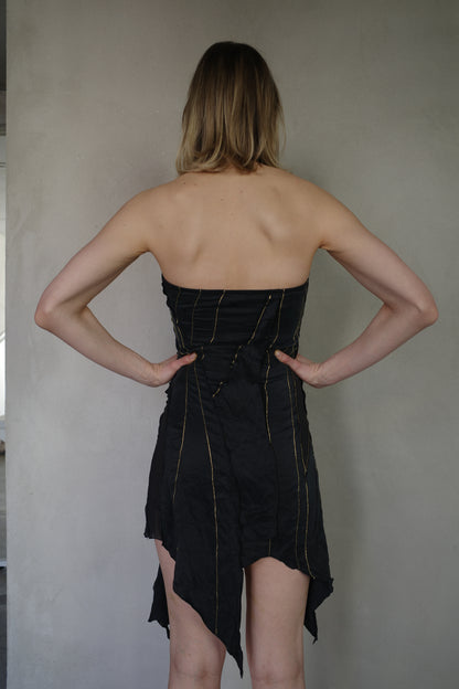 PURE SILK HALTERNECK DRESS