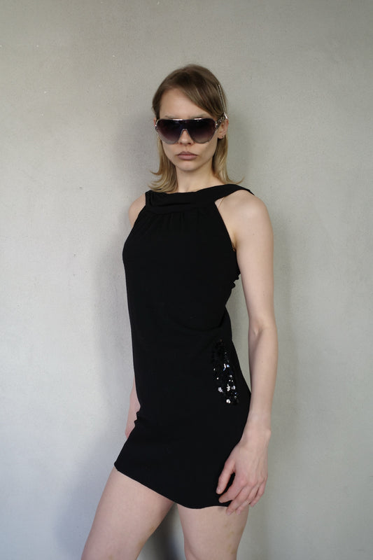 VERA WANG SEQUIN POCKET DRESS