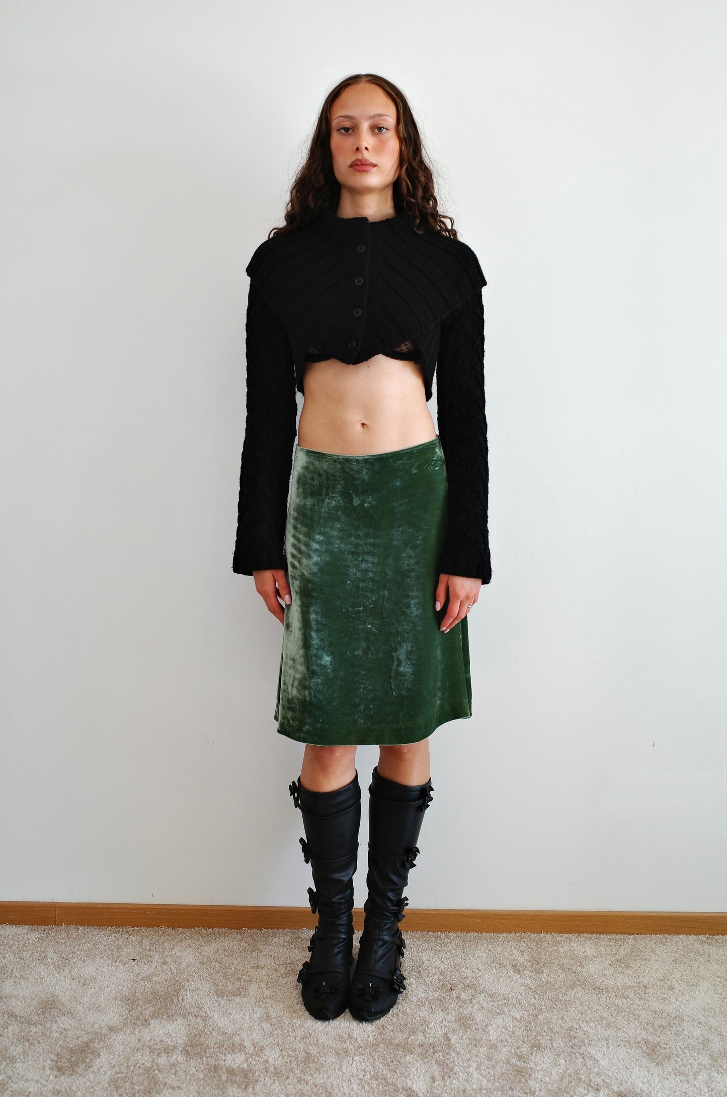 PATTY SHELABARGER VELVET SKIRT