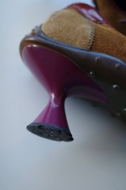 MIU MIU F/W 1999 SUEDE BUBBLE SOLE HEELS