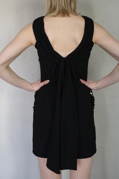 VERA WANG SEQUIN POCKET DRESS