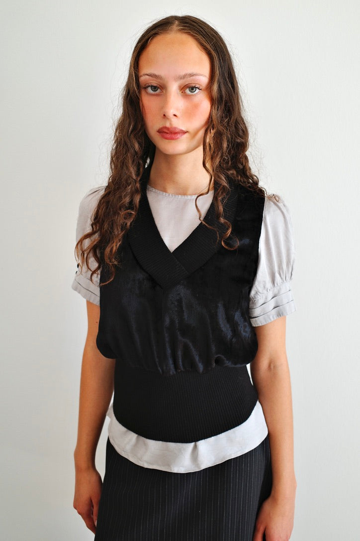 PAOLA FRANI VELVET VEST