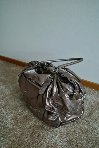Vintage Silver Dufflebag