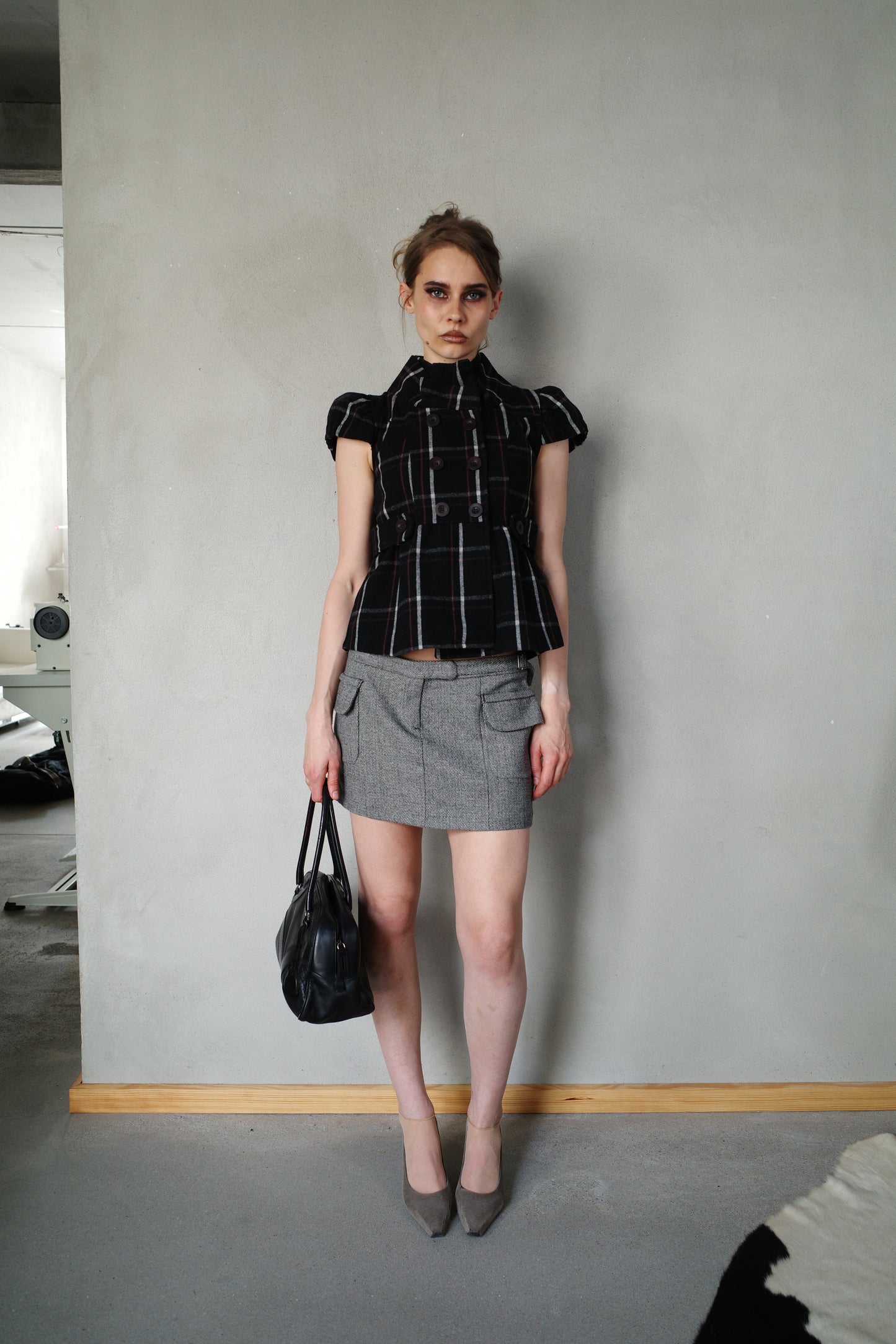 SISLEY WOOL MINI SKIRT