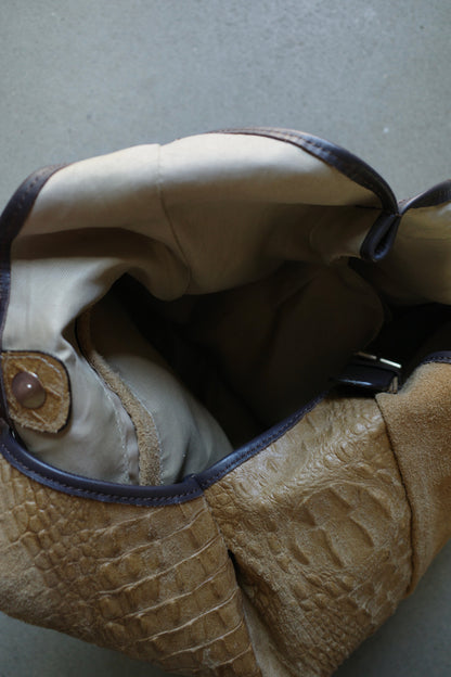 VINTAGE CROCO HOBO BAG