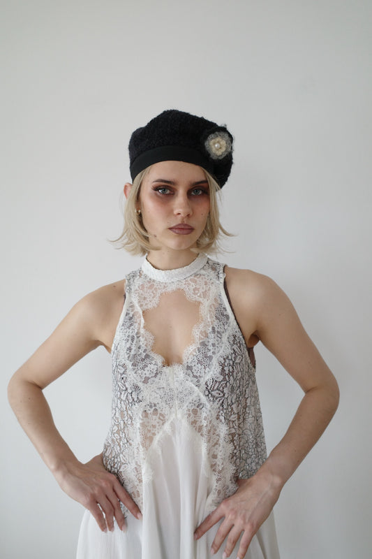 VINTAGE WOOL BASKET HAT