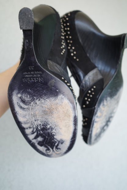 EL DANTES STUDDED SCULPTURAL WEDGES