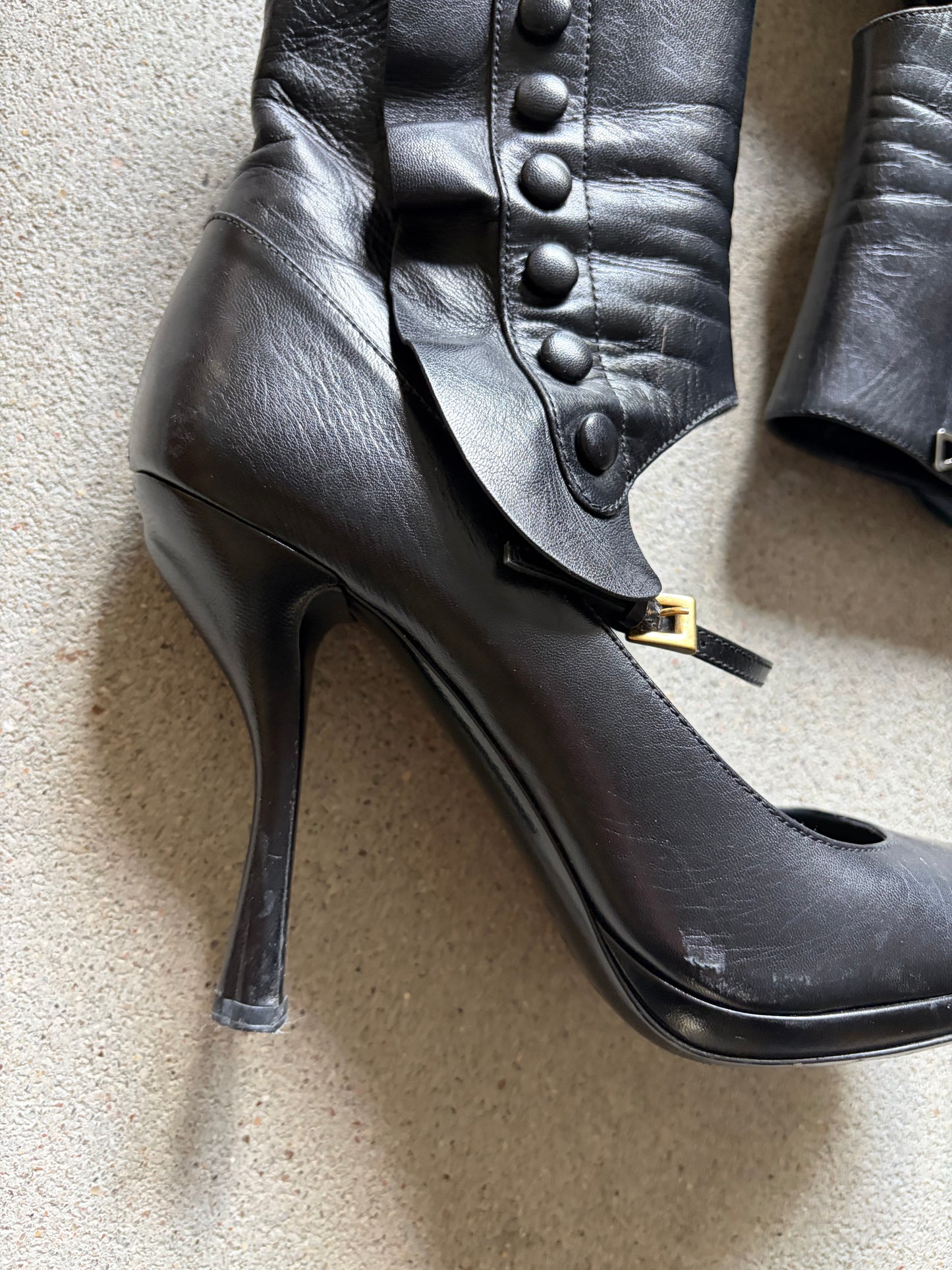 PRADA S/S 2008 "FAIRY" HEEL BOOTS