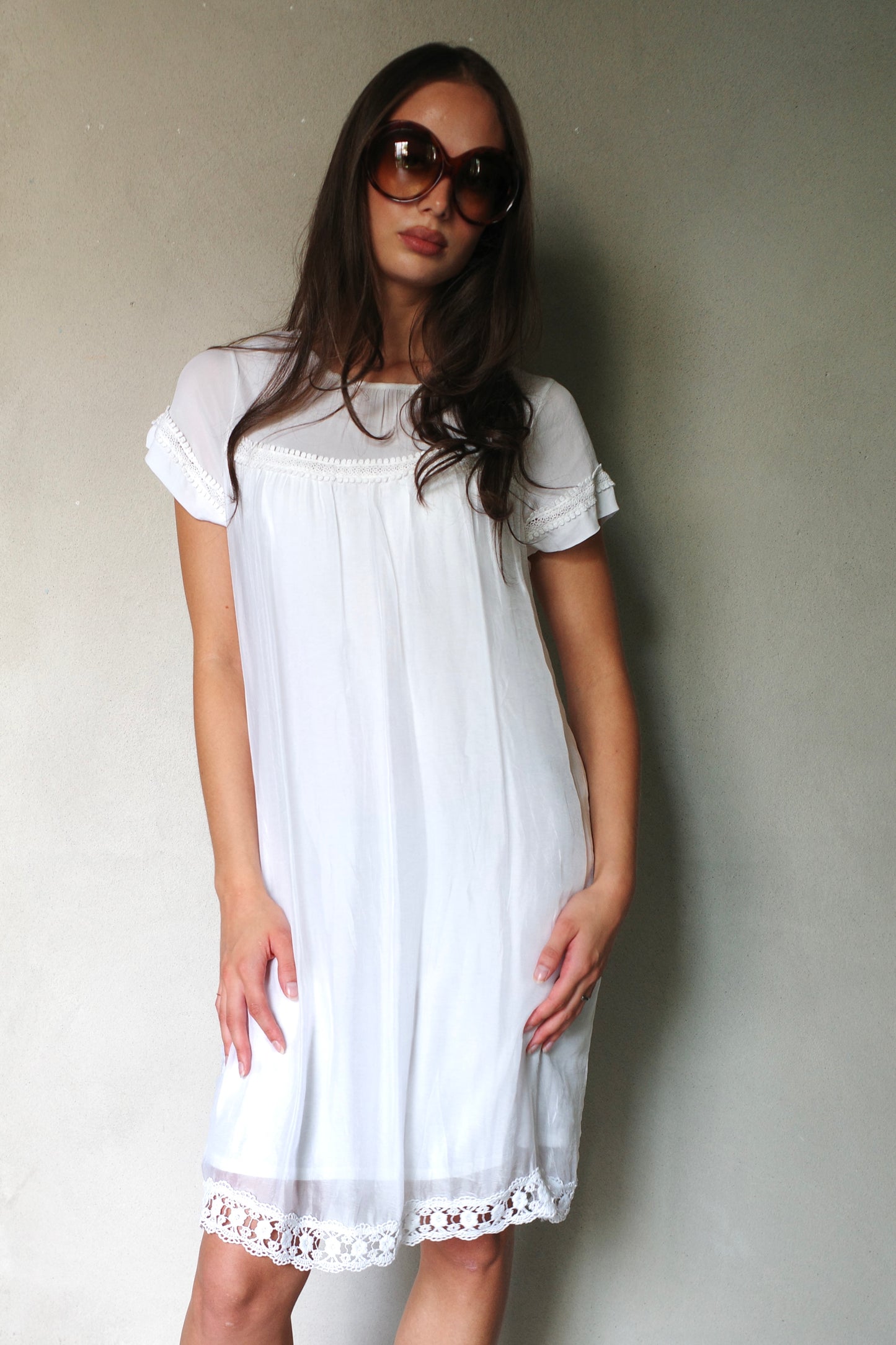 PURE SILK BABYDOLL DRESS