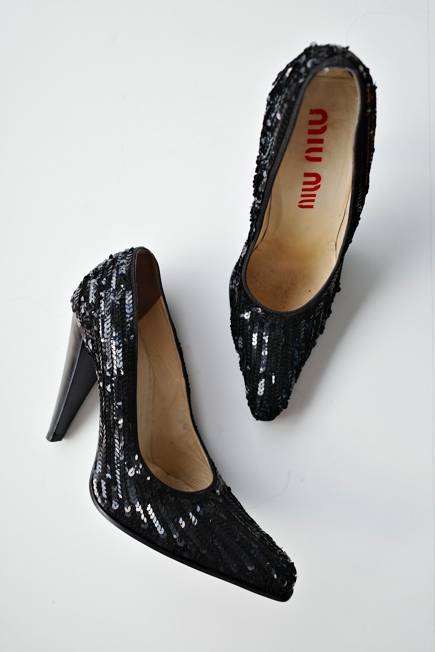 MIU MIU F/W 1997 SEQUIN HEELS