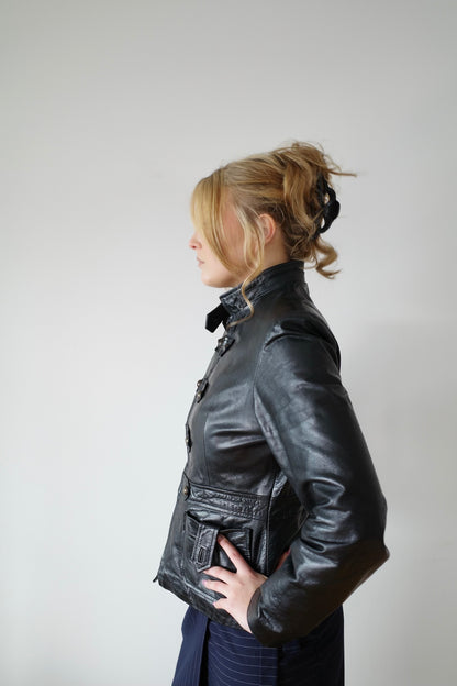 90s MILITARY LEATHERJACKET