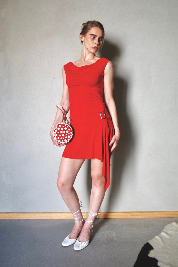 2000s ASYMMETRICAL MINIDRESS