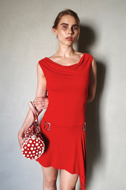 2000s ASYMMETRICAL MINIDRESS