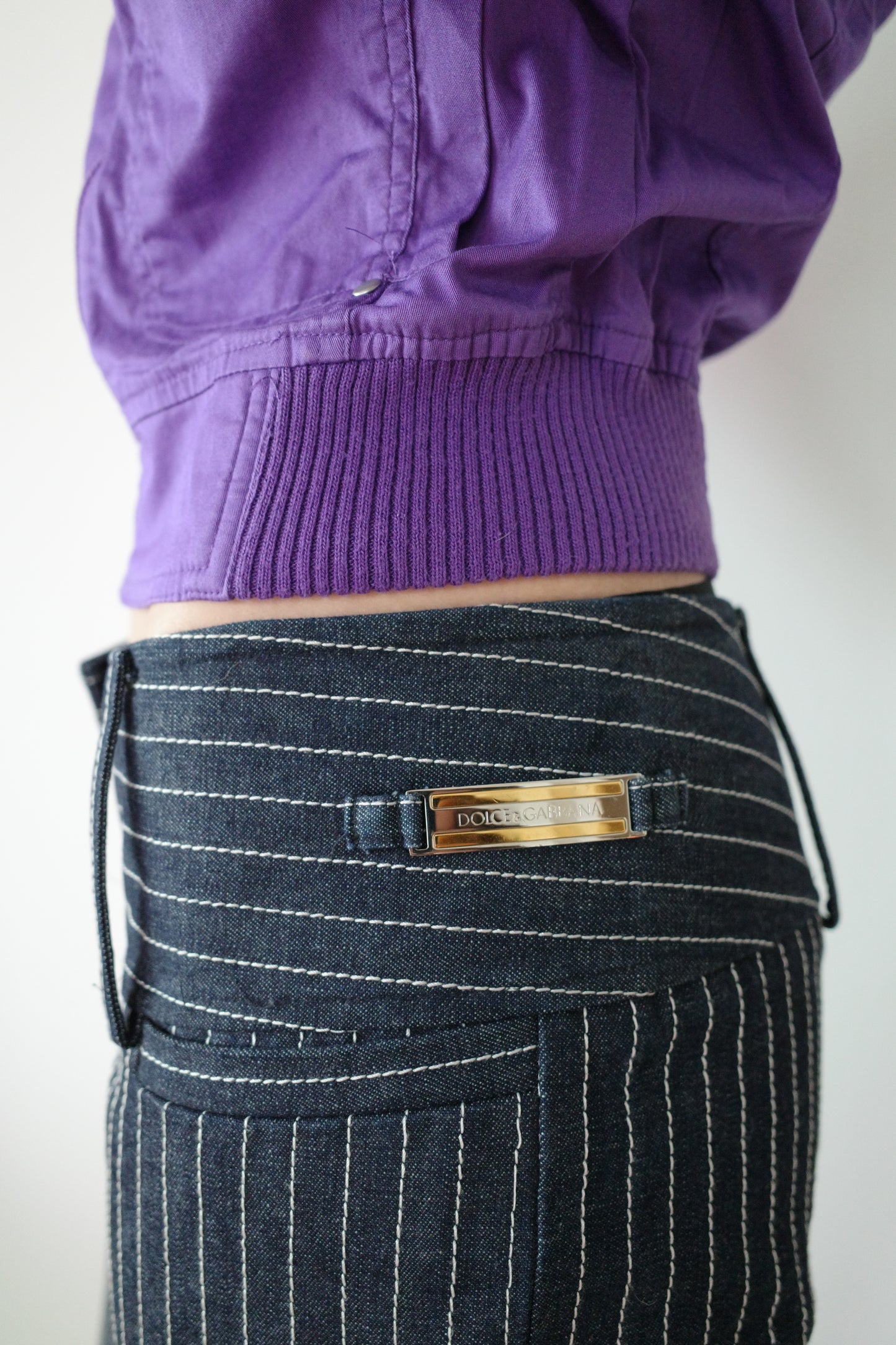 DOLCE & GABBANA PINSTRIPE DENIM
