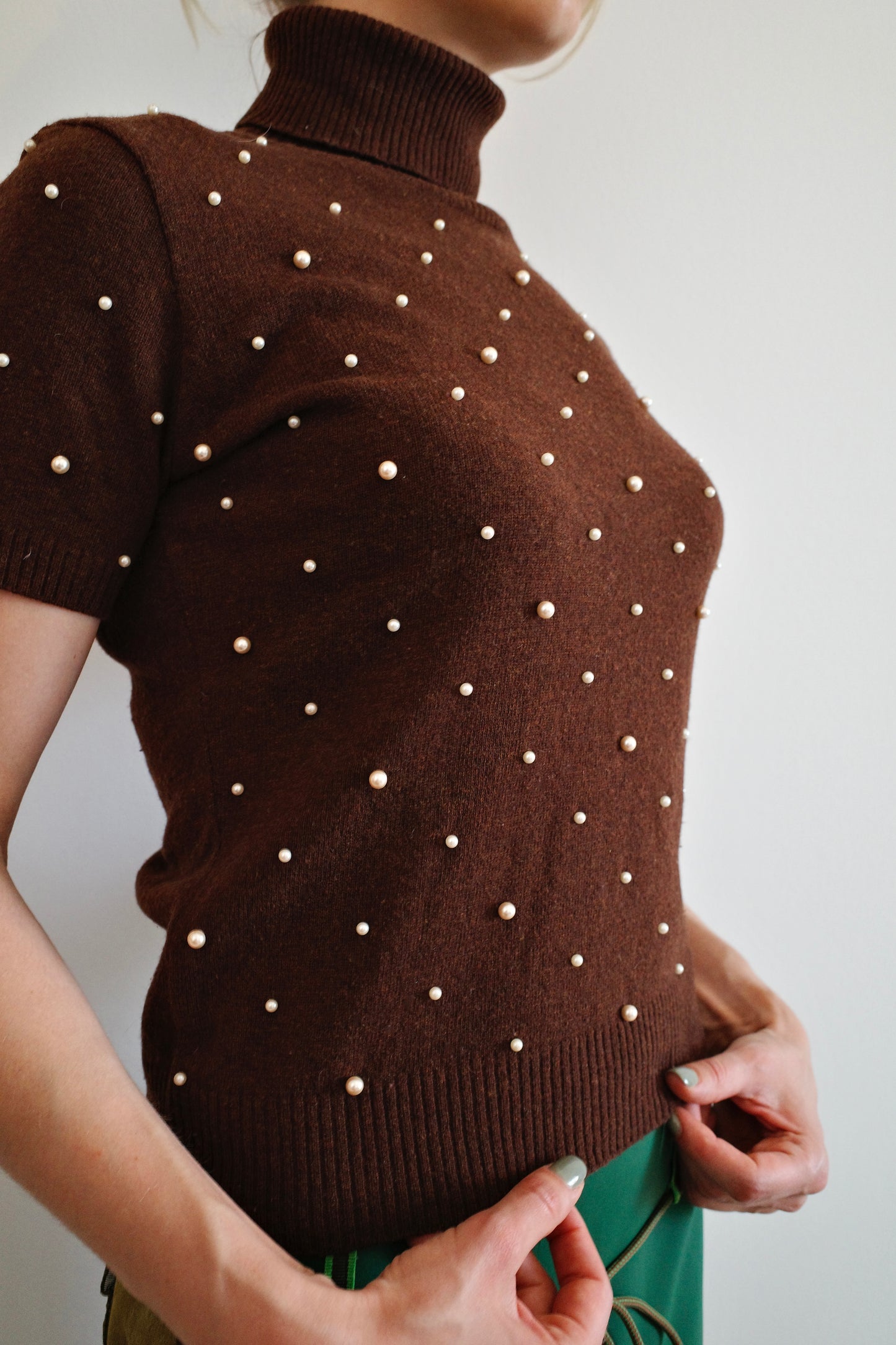 DOLCE & GABBANA PEARL TURLTNECK