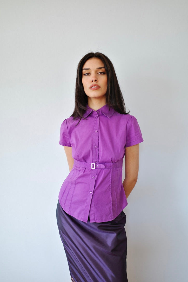 VINTAGE BUCKLED BLOUSE