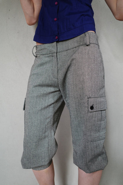 SHIMMERY VISCOSE CAPRI PANTS