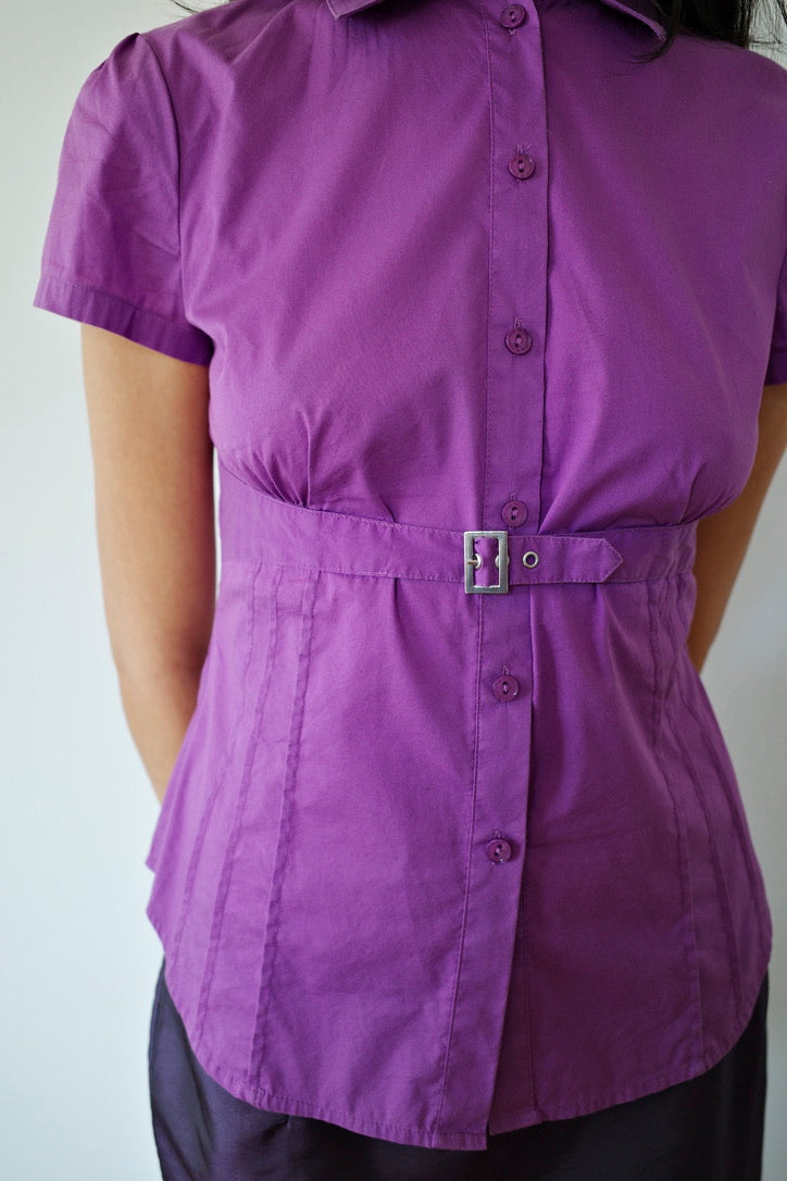 VINTAGE BUCKLED BLOUSE