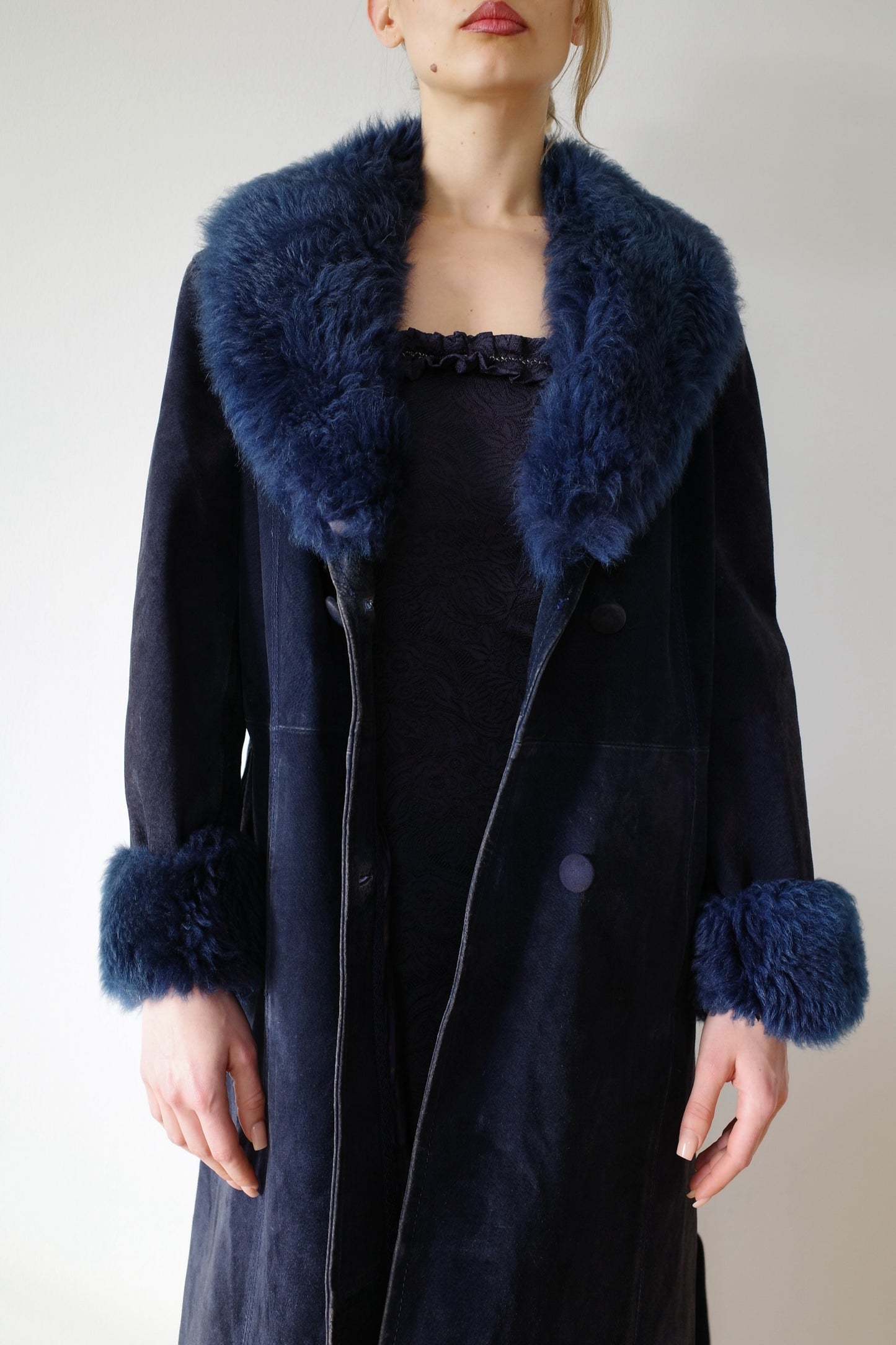 80s YVES SAINT LAURENT SUEDE COAT