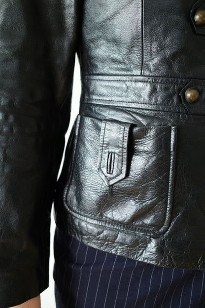90s MILITARY LEATHERJACKET