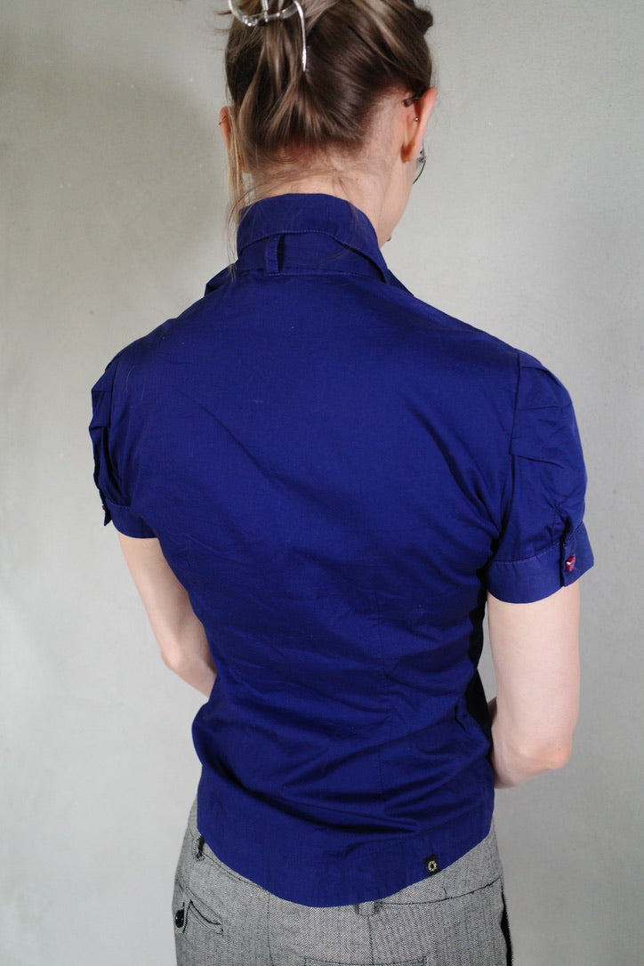 PUFF SLEEVE BLOUSE /W BOW DETAIL