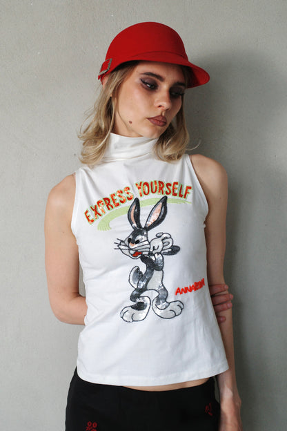 BUGS BUNNY EMBROIDERED TANKTOP