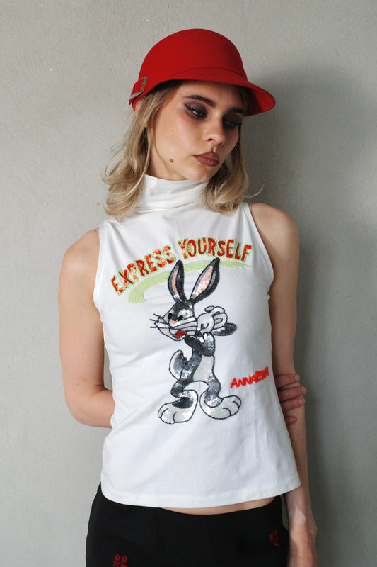 BUGS BUNNY EMBROIDERED TANKTOP
