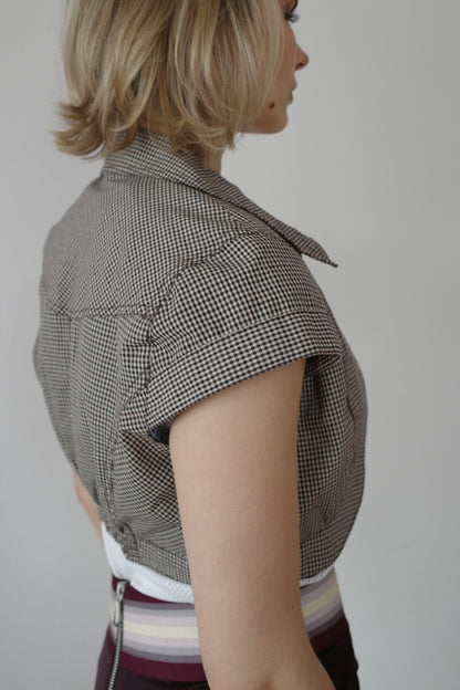 CHECKERED VINTAGE BOLERO
