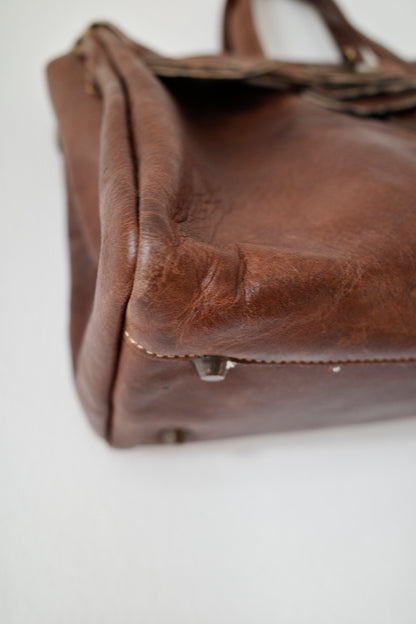 LEATHER FIRKIN BAG