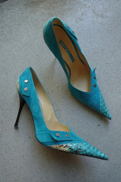 GIANMARCO LORENZI SNAKE STILETTOS