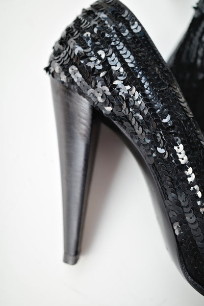 MIU MIU F/W 1997 SEQUIN HEELS