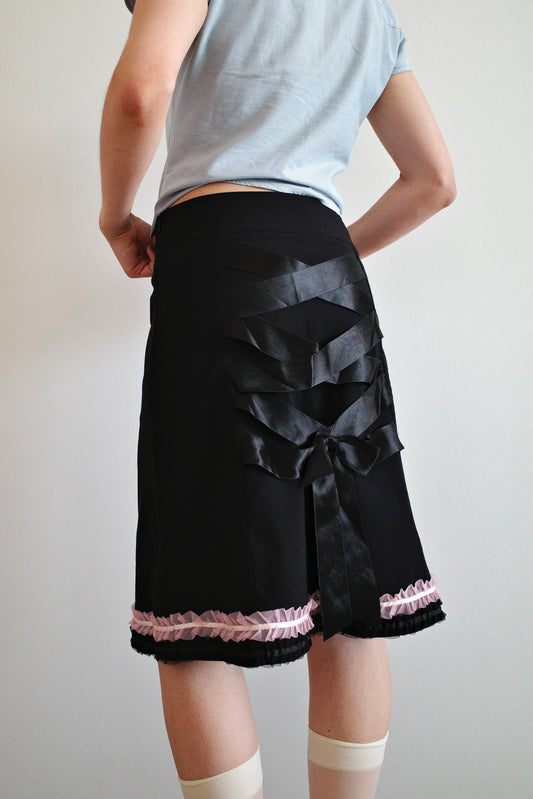 VINTAGE LACE-UP SKIRT
