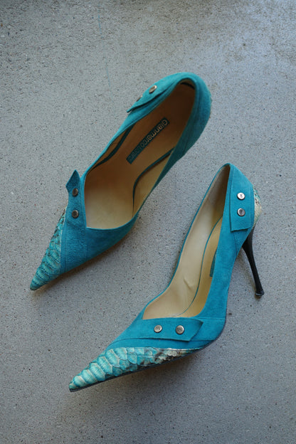 GIANMARCO LORENZI SNAKE STILETTOS