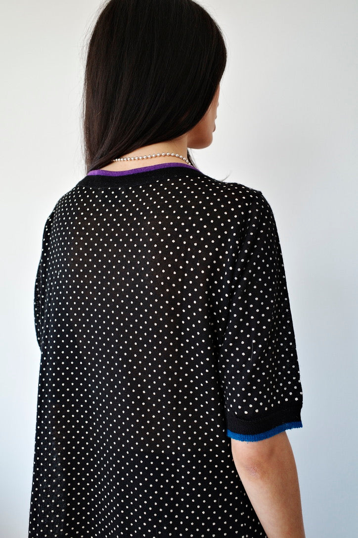 RETRO POLKA DOT CARDIGAN
