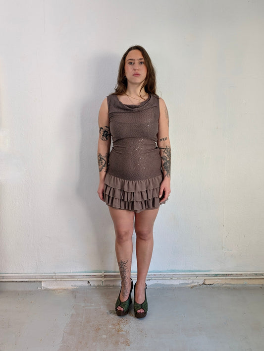 Ruffle Glitter Dress